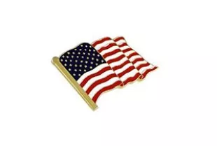 American Flag Lapel Pin Proudly Made in USA (1 Piece)