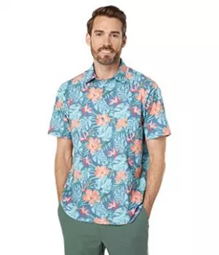 Saints Fronds Coast Camp Shirt by Tommy Bahama