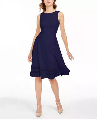 Calvin Klein Mesh-Inset Dress