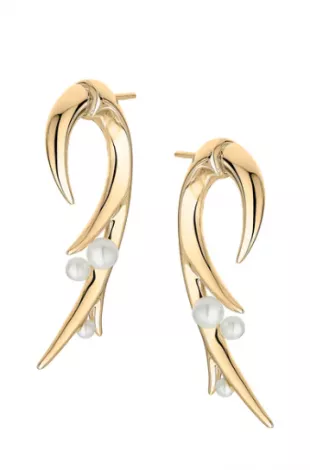 Hooked Pearl Large Earrings