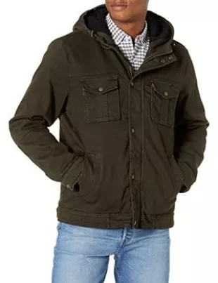 Levi's - Men's Sherpa Lined 4-Pocket Military Jacket