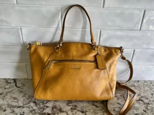 Prairie Pebbled Leather Satchel Crossbody Women's Handbag