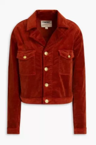 Eisenhower Cotton-Blend Velvet Jacket