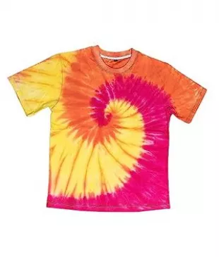 Short Sleeve Tie-Dye T-Shirt - Unisex Rainbow Color T-Shirt
