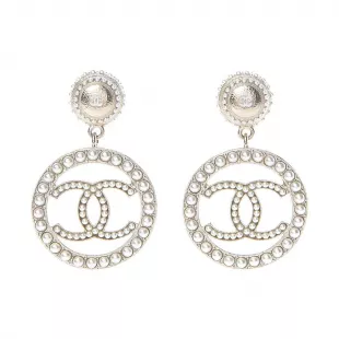 Pearl CC Drop Earrings