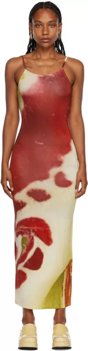 Blossom Belle Low Back Maxi Dress Print Red main image 0