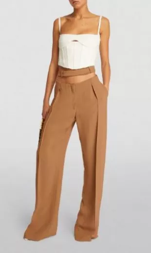 Cut-Out Tailored Trousers
