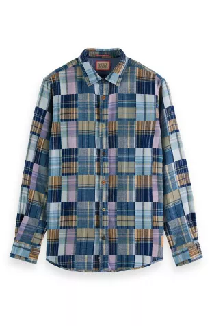 Men's Regular Fit Plaid Cotton Flannel Button-Up Shirt