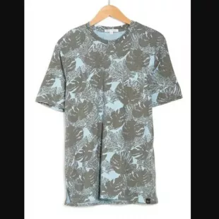 Carbon Palm Print T-Shirt