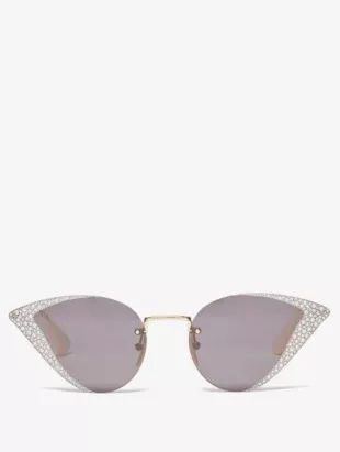 Diamante Embellished Cat Eye Sunglasses