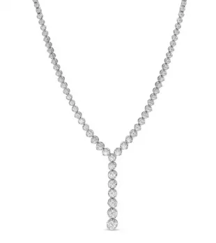 4 CT. T.W. Diamond Graduated "Y" Necklace in 10K White Gold