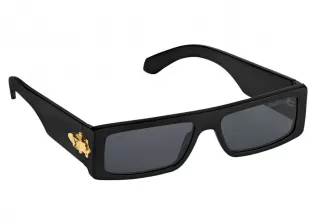 Louis Vuitton Unisex Black Cyclone Metal Mirror Sunglasses