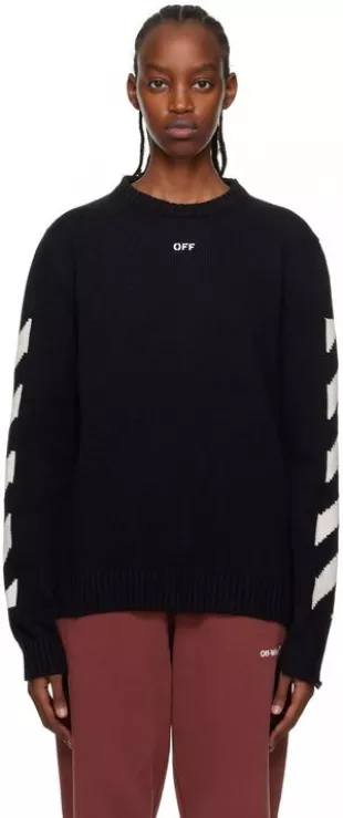 Black Diag Arrow Sweater
