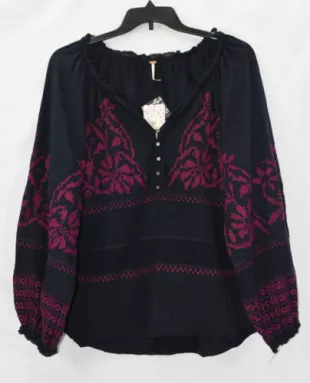 Women's Embroidered Peasant Persuasion Top