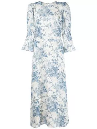 Carolena Floral-Print Midi Dress