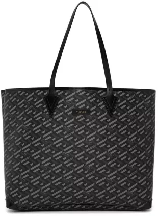 Grey La Greca Tote Bag