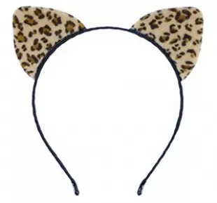 Leopard Cat Ear Headband Furry Padded Leopard Ears Cat Leopard-F