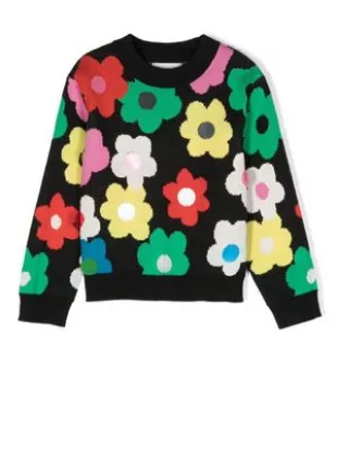 Floral Intarsia-knit Jumper