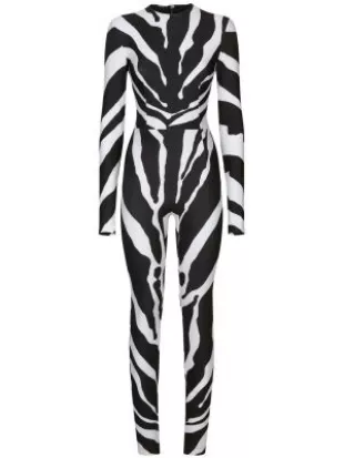 Zebra-print Catsuit