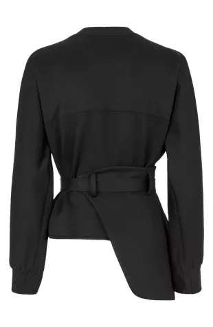 O'Lock Removable Peplum Belted Jersey Sweatshirt