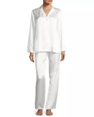 Silk Long-Sleeve Pajama Set