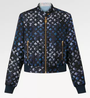 Reversible Map Print Bomber Jacket