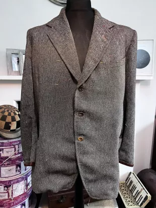 Vintage Mens Suit, Tweed Ryder Amies Tweed Jacket , vintage tweed, fleck tweed jacket, brown tweed jacket, vintage tweed blazer, mens, 60s