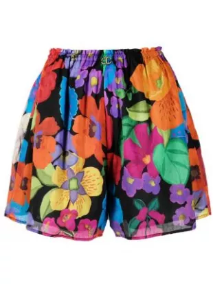 twinset - Floral-Print Cotton Shorts