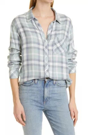 Women's Hunter Plaid Button-Up Shirt