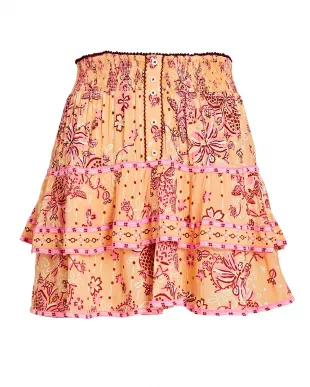 Camila Ruffled Floral Mini Skirt