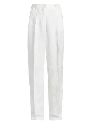 Pulley Jacquard Wide Leg Pants
