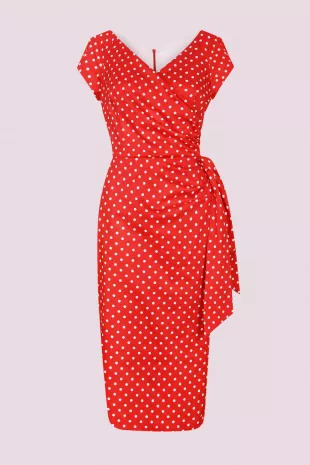 Morgana Polka Dot Pencil Dress