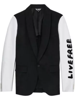 Black Comme Des Garçons - Colour-block Single-breasted Blazer