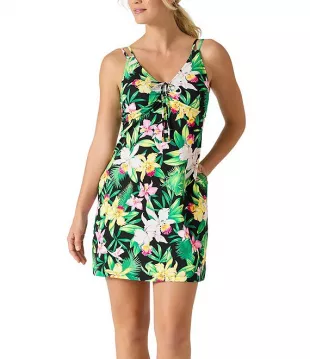 Tommy Bahama - Orchid Garden Off-the-Shoulder Spa Dress