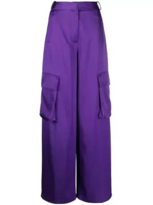 Wide-Leg Cargo Trousers