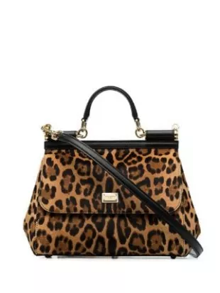 Dolce & Gabbana - Miss Sicily Leopard Print Top Handle Bag