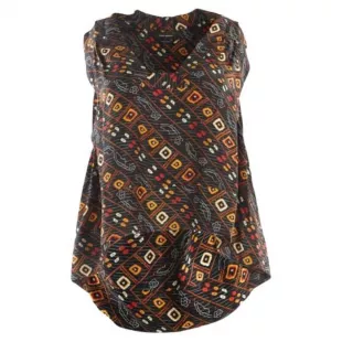 Black Printed Top in Tyron Print