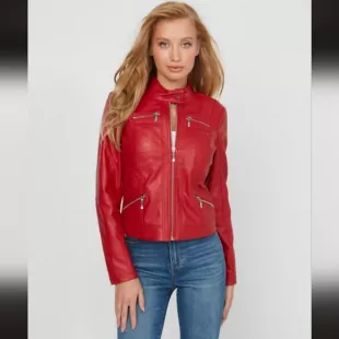 Nairi Faux-Leather Jacket