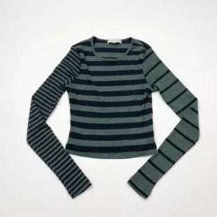 Striped Ribbed Long Sleeve T-Shirt