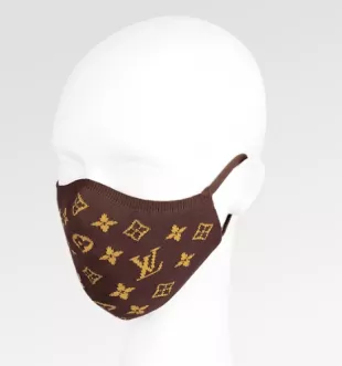Brand New Louis Vuitton Knit Face Mask Black With India