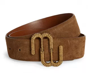 Suede Double M Belt
