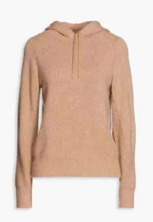 Pierce Mélange Ribbed Cashmere Hoodie