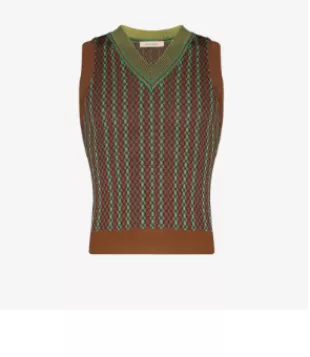 Wales Bonner Orchestre Jacquard Sweater Vest worn by Adeyinka