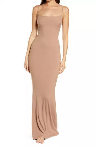 Ribbed Long Slipdress