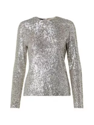 akris - Sequined Silk Jersey Tee