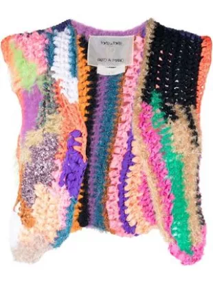 Mix-Knit Cropped Jacket