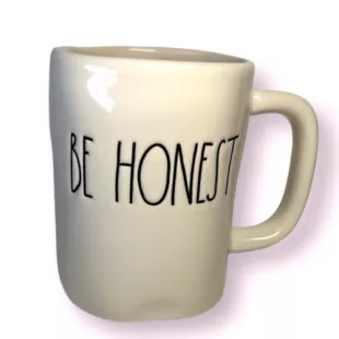 Be Honest Coffee Mug, White, Handle