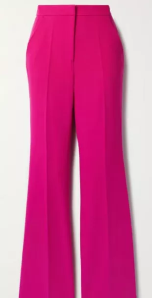 Sergio Hudson - Wool-crepe Flared Pants