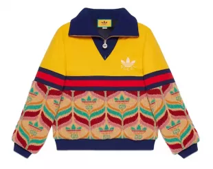x Adidas Yellow & Multicolor Half Zip Jacket