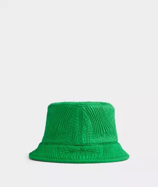 Bottega Veneta Green Intreccio Bucket Hat